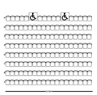 Cinema 1 Seating Plan